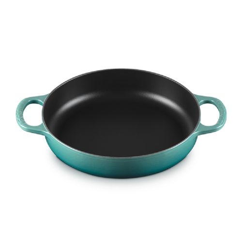 PANELA REDONDA LE CREUSET EVERYDAY SIGNATURE 28CM EM FERRO FUNDIDO BLEU RIVIERA 20331280990422