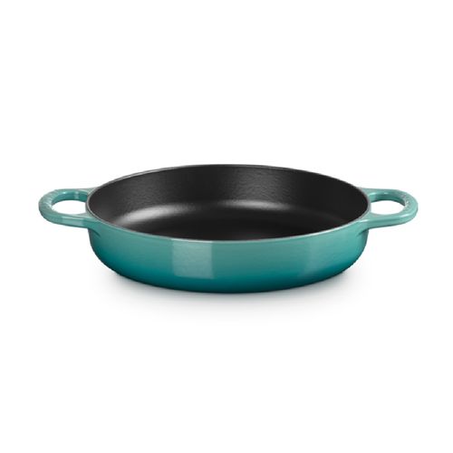PANELA REDONDA LE CREUSET EVERYDAY SIGNATURE 28CM EM FERRO FUNDIDO BLEU RIVIERA 20331280990422