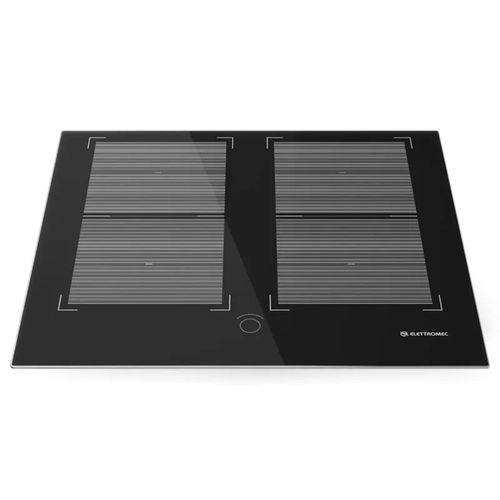 COOKTOP DE EMBUTIR ELETTROMEC 60CM DE INDUÇÃO EM AÇO E VIDRO PRETO CKI-4Q-60-CI-2KSA