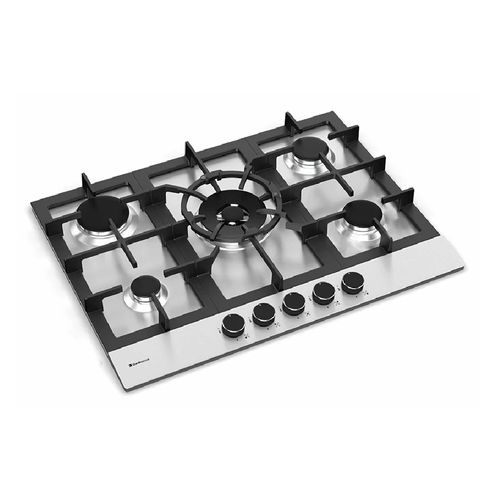 COOKTOP A GÁS DEBACCO ZURIQUE 70CM COM 5 QUEIMADORES EM AÇO INOX BIVOLT 20.07.41207